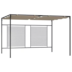   Tópszínű pavilon behúzható tetővel 3 x 4 x 2,3 m 180 g/m²