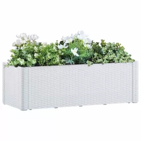   Fehér kerti magaságyás önöntöző rendszerrel 100 x 43 x 33 cm