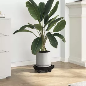2 db fekete kerekes virágtartó átmérő 30 cm 170 kg