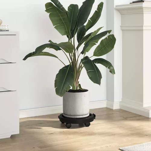 3 db fekete kerekes virágtartó átmérő 30 cm 170 kg
