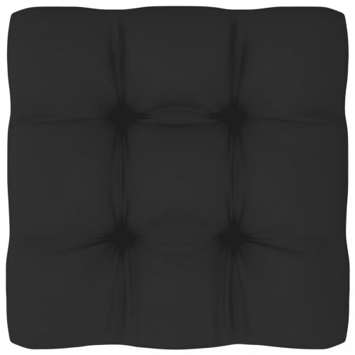 fekete raklapkanapé-párna 70 x 70 x 12 cm
