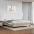 vidaXL cappuccino színű műbőr rugós ágy matraccal 160 x 200 cm