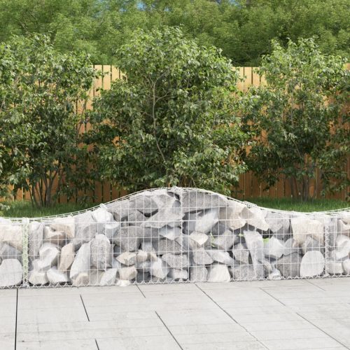 2 db íves horganyzott vas gabion kosár 200x30x40/60 cm