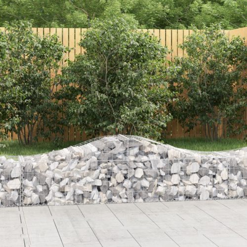 12 db íves horganyzott vas gabion kosár 200x50x40/60 cm