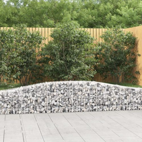 8 db íves horganyzott vas gabion kosár 400x30x40/60 cm