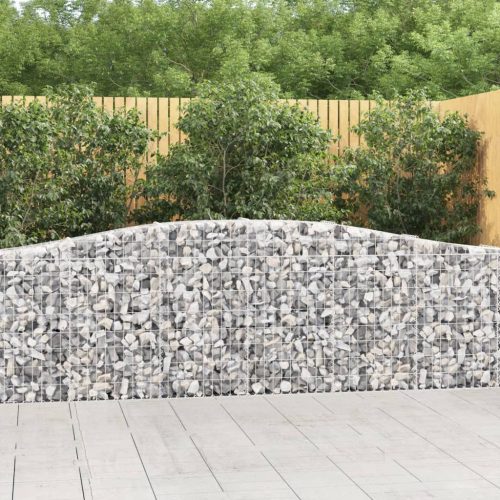 15 db íves horganyzott vas gabion kosár 400x30x80/100 cm