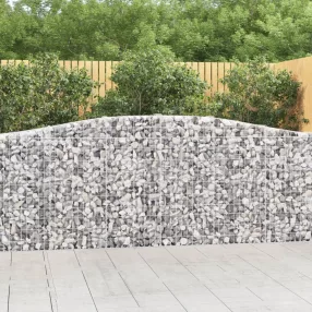 3 db íves horganyzott vas gabion kosár 400x30x100/120 cm