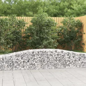 10 db íves horganyzott vas gabion kosár 400x50x40/60 cm