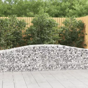 10 db íves horganyzott vas gabion kosár 400x50x60/80 cm