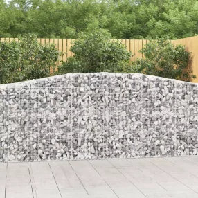 5 db íves horganyzott vas gabion kosár 400x50x100/120 cm