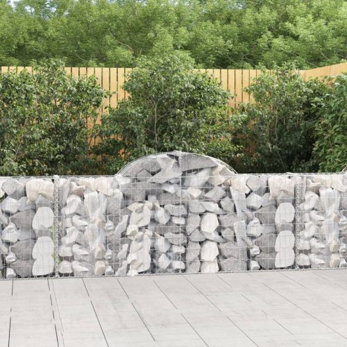 7 db íves horganyzott vas gabion kosár 200x30x80/100 cm