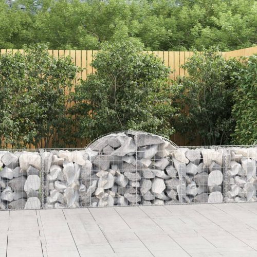  20 db íves horganyzott vas gabion kosár 200x50x60/80 cm