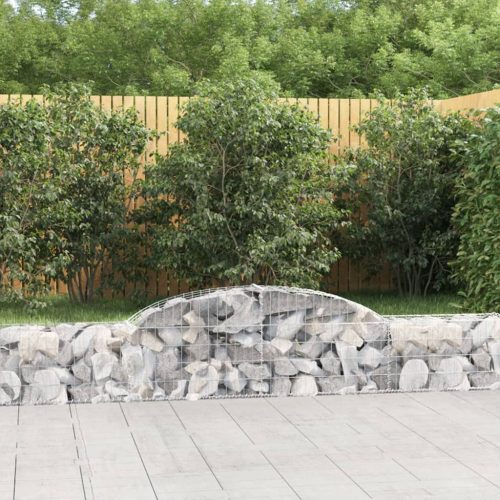  7 db íves horganyzott vas gabion kosár 300x30x40/60 cm