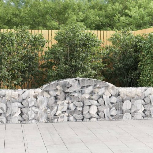  2 db íves horganyzott vas gabion kosár 300x30x60/80 cm