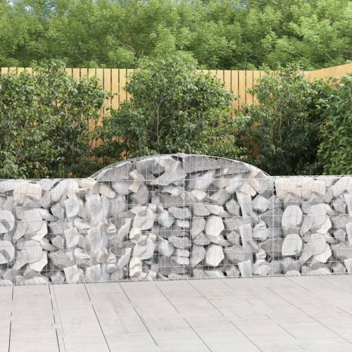  5 db íves horganyzott vas gabion kosár 300x30x80/100 cm