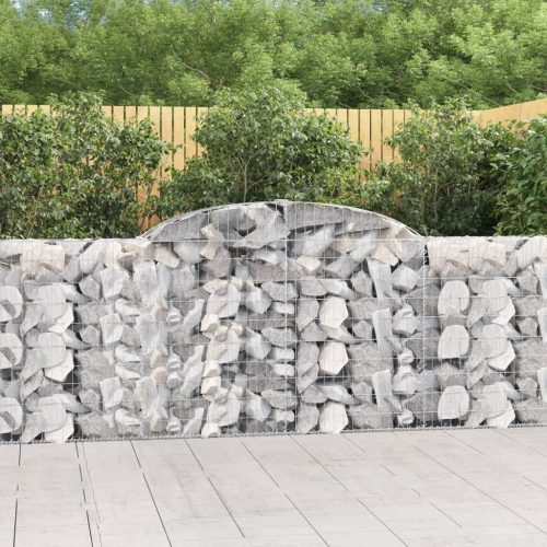 2 db íves horganyzott vas gabion kosár 300 x 30 x 100/120 cm