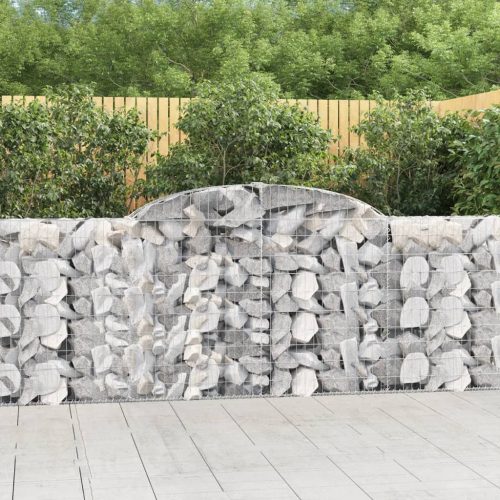  3 db íves horganyzott vas gabion kosár 300 x 30 x 100/120 cm