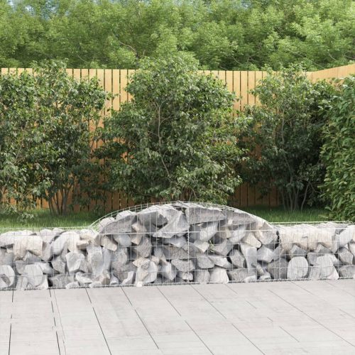  6 db íves horganyzott vas gabion kosár 300x50x40/60 cm