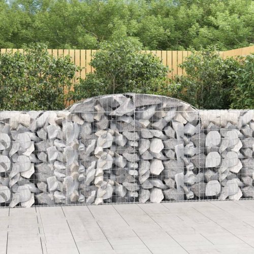  5 db íves horganyzott vas gabion kosár 300 x 50 x 100/120 cm