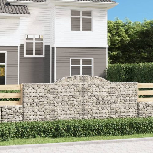  5 db íves horganyzott vas gabion kosár 300x50x120/140 cm