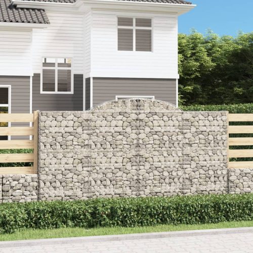  6 db íves horganyzott vas gabion kosár 300x50x160/180 cm