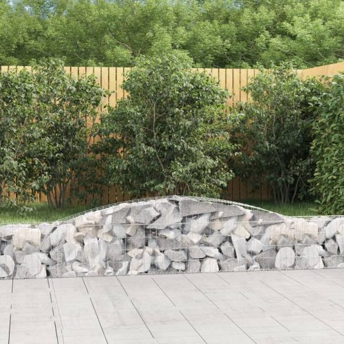  5 db íves horganyzott vas gabion kosár 400x30x40/60 cm