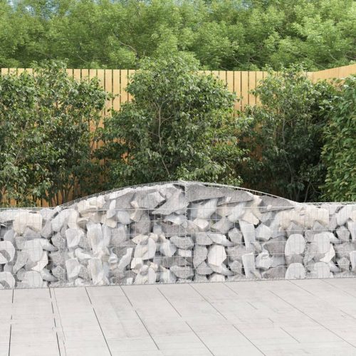  10 db íves horganyzott vas gabion kosár 400x30x60/80 cm