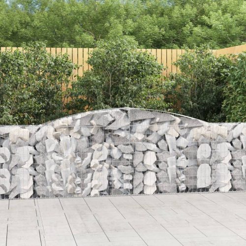 15 db íves horganyzott vas gabion kosár 400x30x100/120 cm