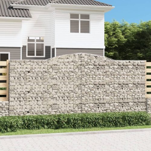 6 db íves horganyzott vas gabion kosár 400x30x180/200 cm