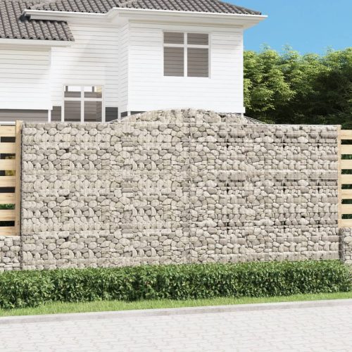 2 db íves horganyzott vas gabion kosár 400x30x200/220 cm