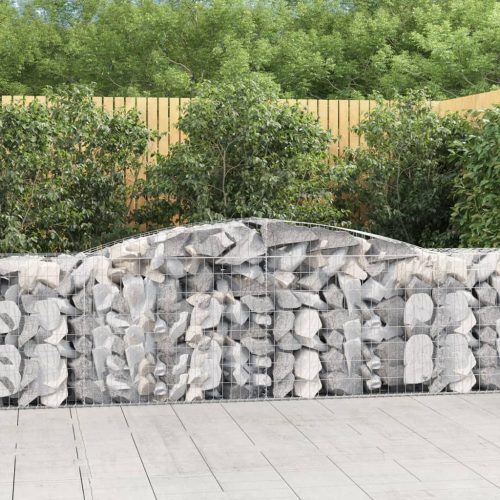 7 db íves horganyzott vas gabion kosár 400x50x80/100 cm