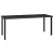Fekete polyrattan kerti étkezőasztal 180 x 70 x 73 cm