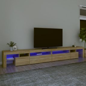   vidaXL sonoma tölgy színű TV-szekrény LED-lámpákkal 290x36,5x40 cm
