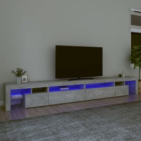   vidaXL betonszürke TV-szekrény LED-lámpákkal 290x36,5x40 cm