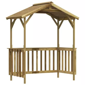 impregnált fenyőfa grillezőfészer 163,5 x 93 x 210 cm