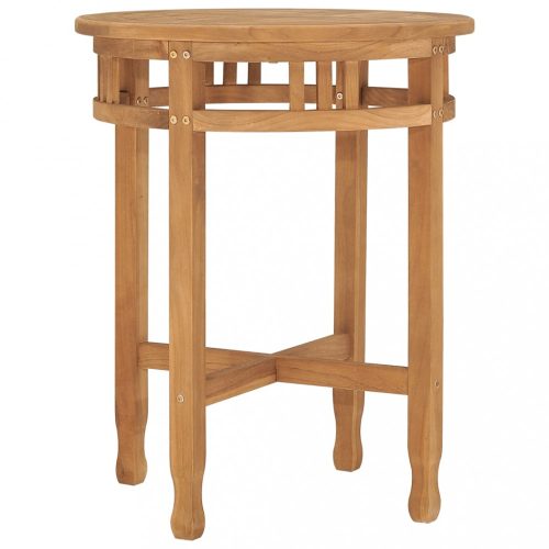 tömör tíkfa bisztróasztal Ø60 x 60 cm