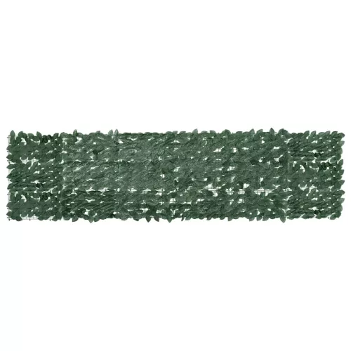 sötétzöld leveles erkélyparaván 300 x 75 cm