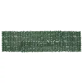 sötétzöld leveles erkélyparaván 400 x 100 cm