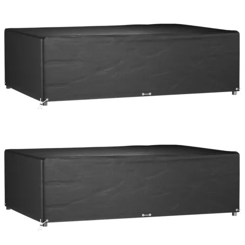 2 db téglalap alakú kerti bútorhuzat 12 fűzőlyukkal 227x152x65