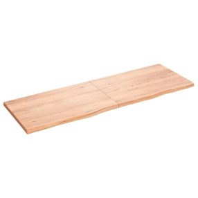   világosbarna kezelt tömör tölgyfa asztallap 180x60x(2-4) cm