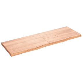   világosbarna kezelt tömör tölgyfa asztallap 180x60x(2-6) cm