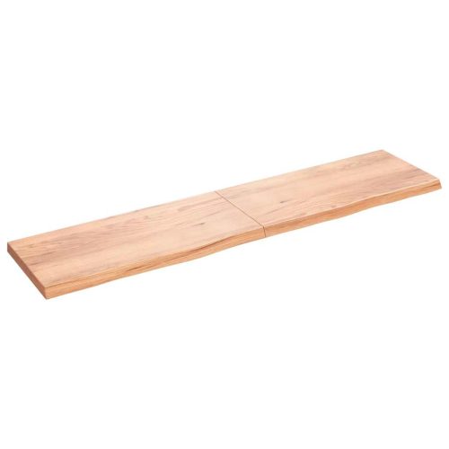 világosbarna kezelt tömör tölgyfa asztallap 220x50x(2-6) cm