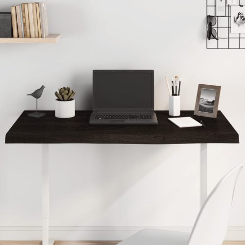 sötétbarna kezelt tömör tölgyfa asztallap 100x50x(2-4) cm