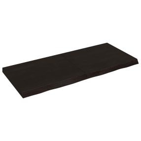   sötétbarna kezelt tömör tölgyfa asztallap 140x60x(2-6) cm