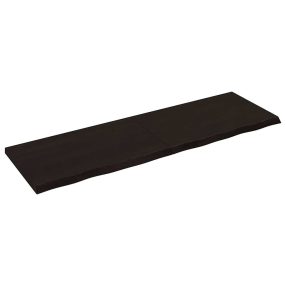   sötétbarna kezelt tömör tölgyfa asztallap 160x50x(2-4) cm