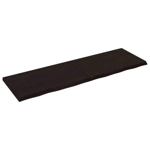 sötétbarna kezelt tömör tölgyfa asztallap 160x50x(2-4) cm