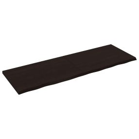   sötétbarna kezelt tömör tölgyfa asztallap 180x60x(2-4) cm