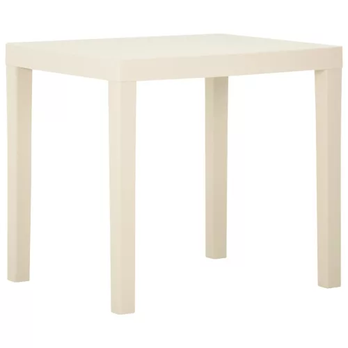 fehér műanyag kerti asztal 79 x 65 x 72 cm