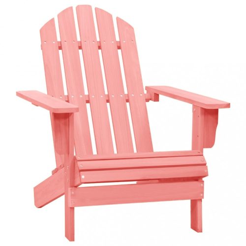 Rózsaszín tömör fenyőfa kerti Adirondack szék