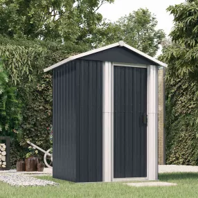   Antracitszürke horganyzott acél kerti fészer 126x97,5x177 cm